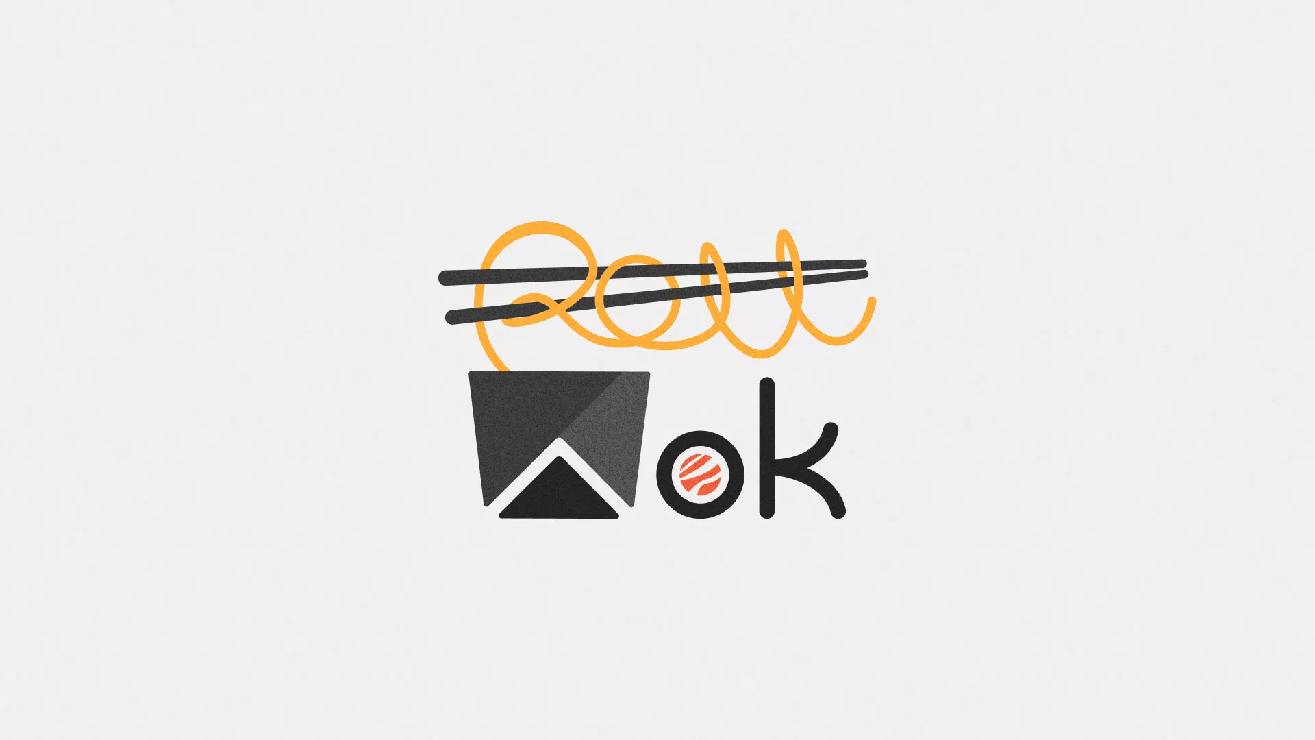 Разработка логотипа суши-бара «Roll Wok Club» в Куртамыше